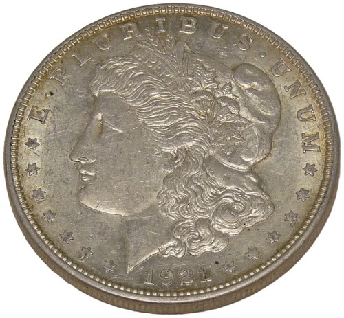 Morgan Silver Dollar 1921-D Denver Mint $1 Coin 90% Silver Ungraded Raw