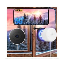4MP/2K Window Camera for Home Security, 2Pack No Drill 5G 2.4G WiFi Indoor Se...