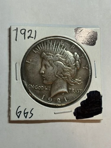 1921 Peace Silver Dollar AU Details High Relief Key Date
