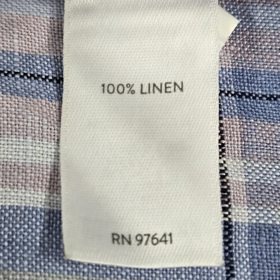 J. Jill 女式连衣裙 S 蓝色亚麻马德拉斯格子 A 字无袖 Maxi Coastal — 第 3/4 张图片