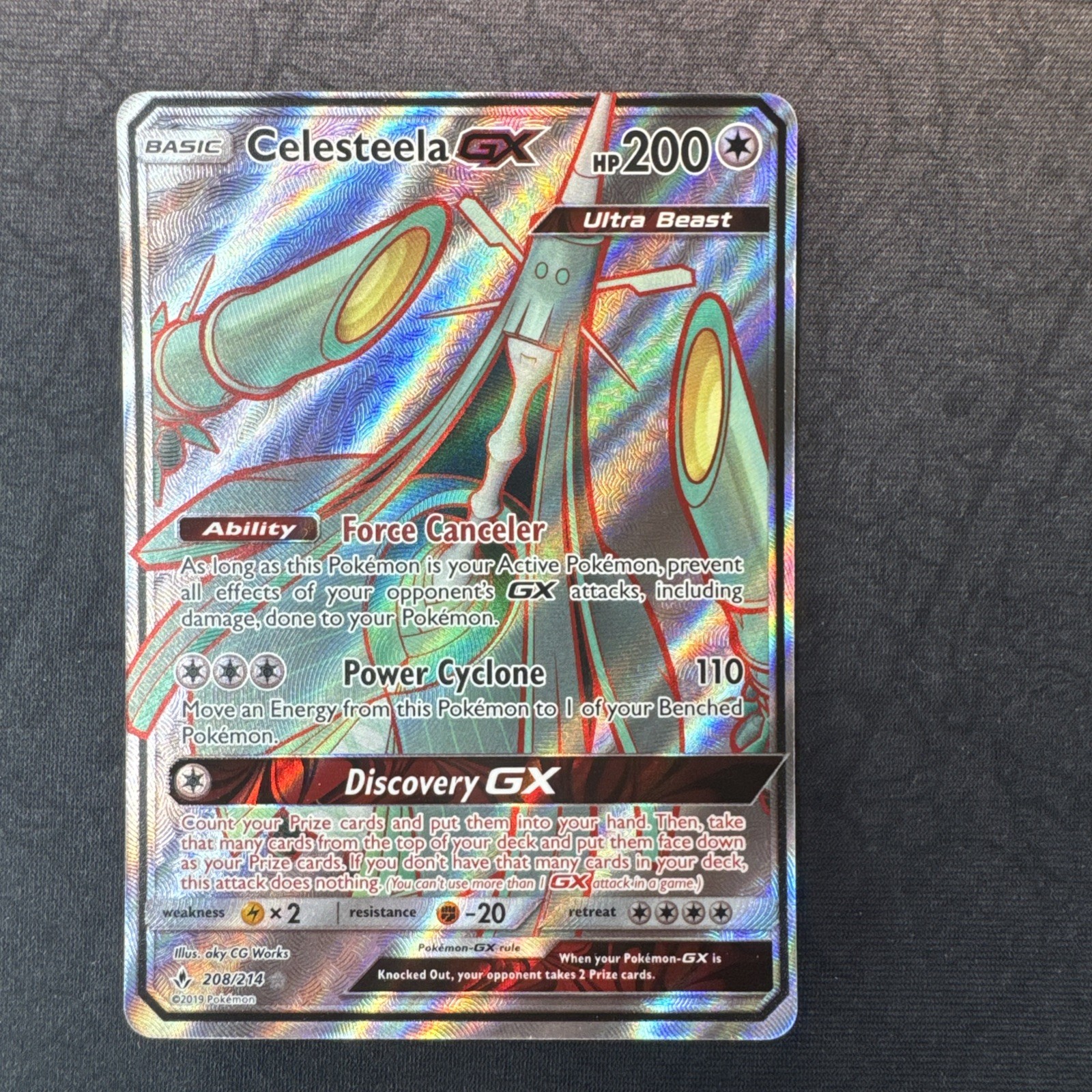 Celesteela GX (Full Art) 208/214 Sm-Unbroken Bonds Holo Sun & Moon Pokemon