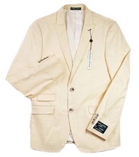 Paisley  Gray Mens Sport Coat Jacket Blazer 38R Slim Fit Cotton Cream 275 NEW