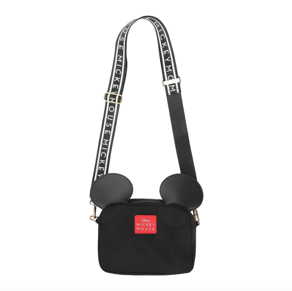 Disney Mickey Mouse Ears and Shorts Black Crossbody Purse with Bag Charm - Image 3 of 4