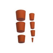 Gummistopfen 6,5mm Rot, 15mm H&ouml;he, 10 St&uuml;ck, Deutsch & Neumann, Gummi