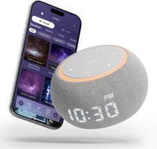 White Noise Sound Machine for Sleep, Dual-Stage Alarm&Snooze, Smart App Control,