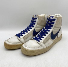 Nike Dynasty High US9 White x Blue 1981 Made in Korea Vintage Used Sneakers