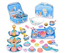 50-Piece Princess Tea Party Set with Teapot, Dessert Tray, Cups Pastries