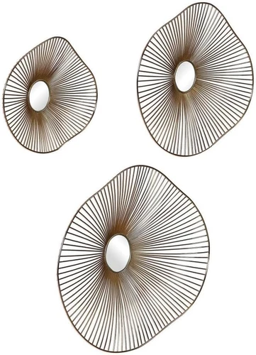 Elegant Gold Metal Wall Art Set of 3 for Stylish Home Decor - Picture 3 of 5