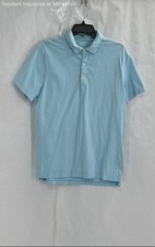 J.Crew Men's Light Blue Short Sleeve Polo Shirt Sz L