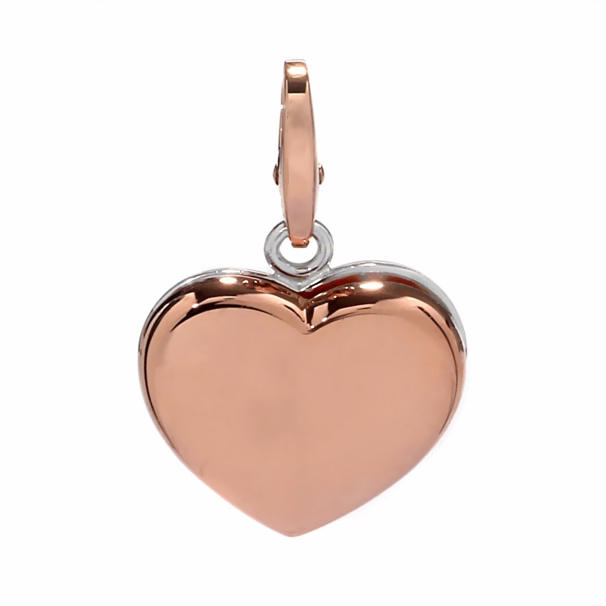 Cartier Two Tone Gold Heart Charm Pendant Necklace-image