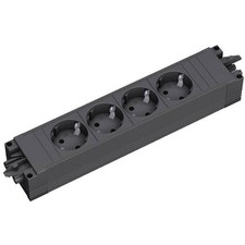 Bachmann 90618819 906.18819 4-Way Multi-Outlet Module Without Switch Black