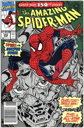 Amazing Spider-Man 350 VF+ 8.5 High Grade Dr Doom Larsen Marvel Newsstand BIN