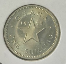1958 GHANA ONE SHILLING UNCIRCULATED COIN!