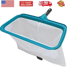 Professional Pool Skimmer Net, Heavy Duty Swimming Leaf Rake Cleaning Tool wi...
