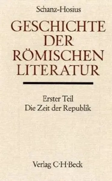 Geschichte Der RöMischen Literatur Tl. 1: Die RöMische Literatur In Der Zeit...-image