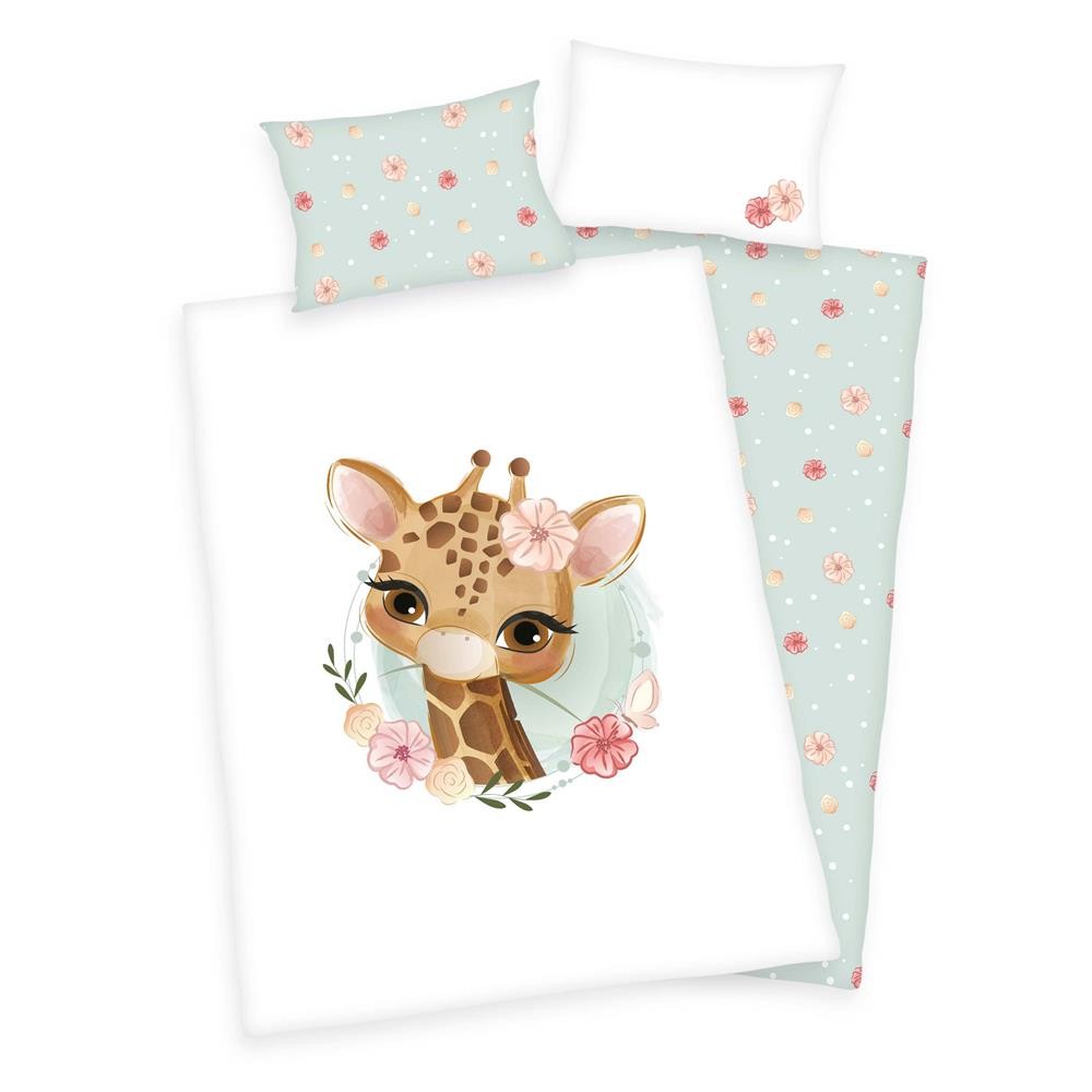 Пастуший жираф Беттвеше выполненный в зеленом цвете 40x60100x135 см Baumwolle Bettbezug 5790₽