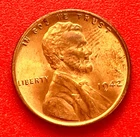1942-P Lincoln Wheat Cent Penny GEM RED BU From an Original Bank Roll