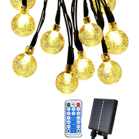 Solar Lichterkette AußEn 10M 65 Led Kugel 8 Modi IP65 Wasserdicht Warmweiß Deko