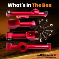 Rear Upper Lower Tubular Control Arms Poly Bushings For Ford Mustang 1979-2004
