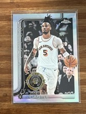 2025 Topps Chrome Refractor Stephon Castle #228 San Antonio Spurs Rookie