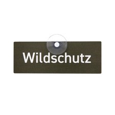 Jagdschild mit Saugnapf "Wildschutz" I