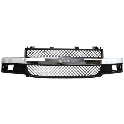 Grille Assembly For 03-23 Chevrolet Express 3500 2500 03-14 GMC Savana 1500 Gray