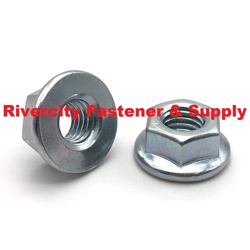 M10-1.25 JIS Flange Nuts Small Hex M10x1.25 Nut 10mm x 1.25 Smooth Flange 10.9