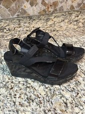 Anne Klein Iflex Black Patent Sandals Size 8