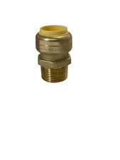 1 Pack XFITTING 3/4" Push Fit x 3/4" Male NPT Adapter, Lead Free Brass