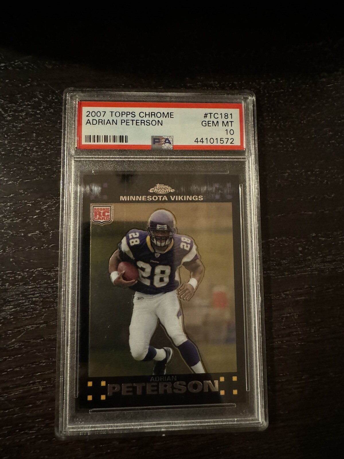 2007 Topps Chrome #TC181 Adrian Peterson Vikings Rookie Card(RC) PSA 10 GEM MINT