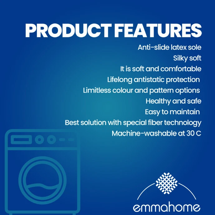 Stair Treads Carpet Pad Mat Rug Non Slip Skid Cleaning Machine Washable, 22x67cm - Image 2 of 4