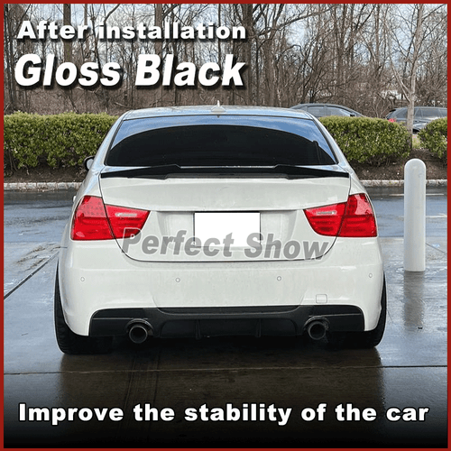 For BMW 3Series E90 325i 328i 335i 2006-2012 Gloss Black Rear Trunk Spoiler Wing - Picture 2 of 13