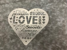 STENCIL Love Heart Durable Reusable 221c Laser Cut Mylar