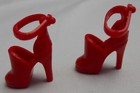 Barbie Doll ANKLE STRAP RED SHOES Closed Toe High Heel Pumps Footwear — photo 4