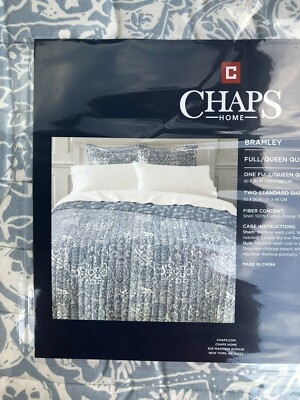 CHAPS RALPH LAUREN BRAMLEY 3 PC FULL / QUEEN QUILT SET ONE F/QUEEN QUILT 2 SHAMS