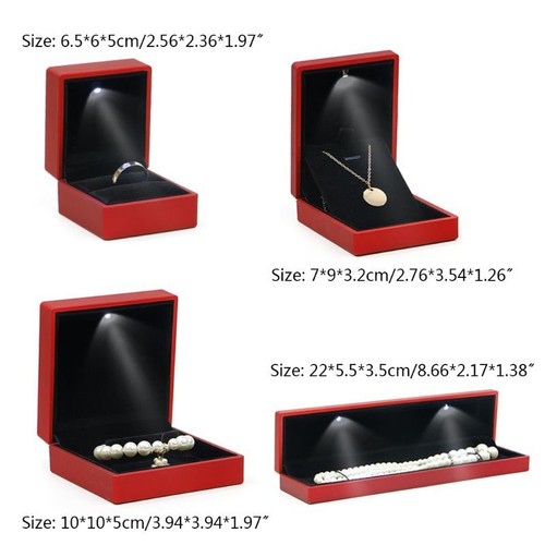 Fashion LED Light Necklace Long Chain Box Bracelet Display for Case Jewelry Gift - Picture 8 of 12