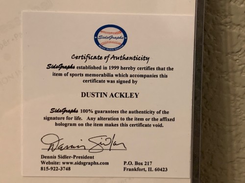 Dustin Ackley Signed Seattle Mariners 8x10 Photo MLBA - Picture 6 of 6