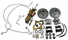 1959 - 1964 Chevrolet front power disc brake conversion kit drilled rotors