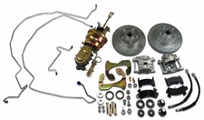 1959 - 1964  Chevrolet front power disc brake conversion kit drilled rotors 