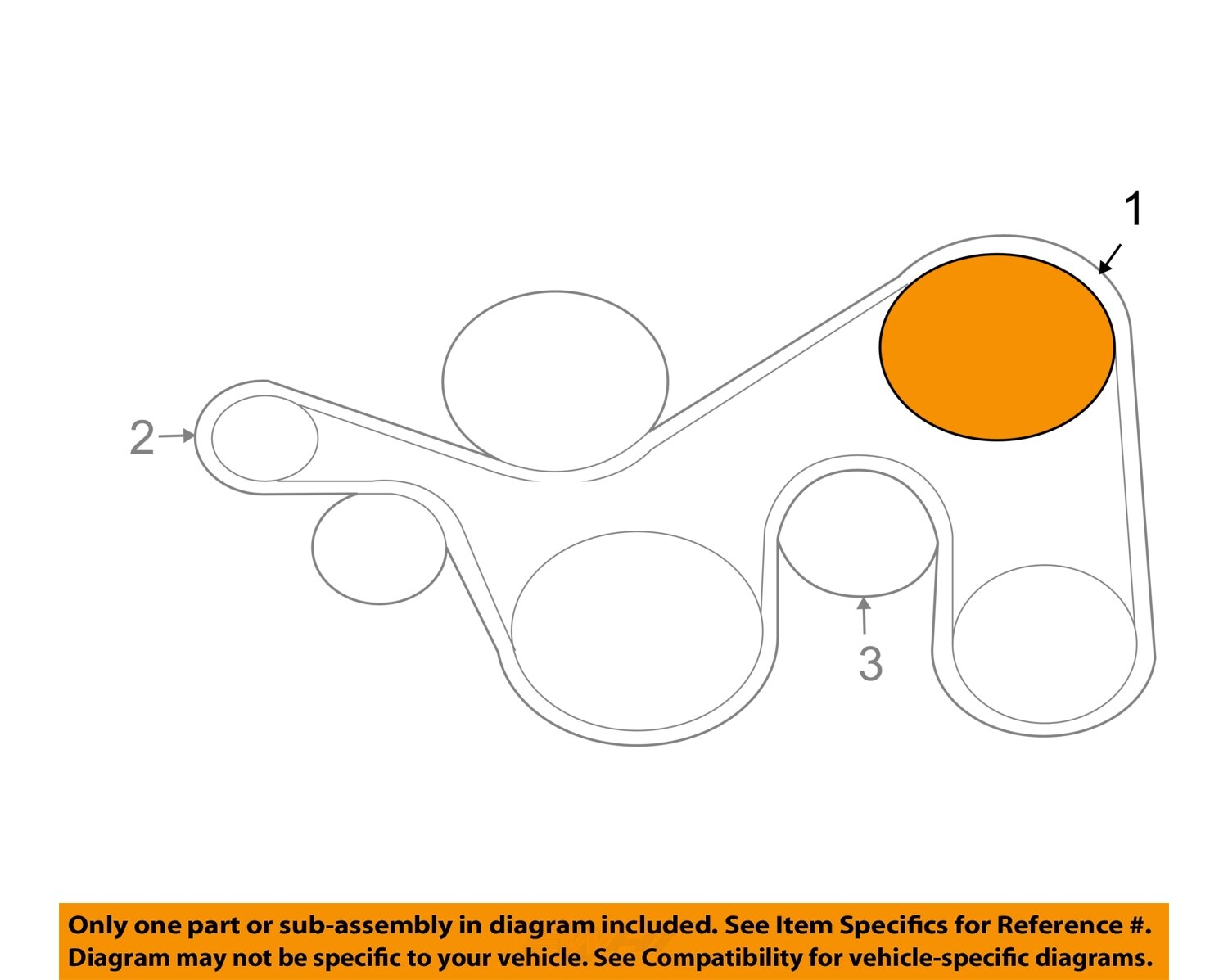 MITSUBISHI OEM 04-06 Outlander-Serpentine Drive Fan Belt MN183866 
