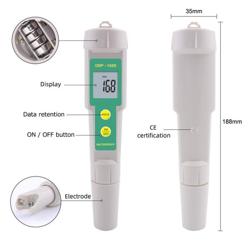 169E ORP Meter ORP/Redox Tester Waterproof Meter Potential Positive And Negative - Picture 1 of 9