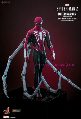ホットトイズ ピーター・パーカー スパイダーマン VGM66 レッド&ブラック Perfect Hot Toys Vgm66 1/6 Peter Parker Red And Black Suit