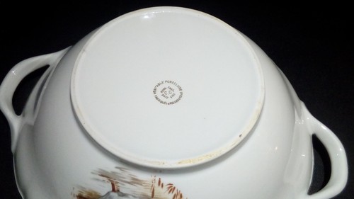 soupiere legumier porcelaine pate fine royal C G Cirot Gadouin Vierzon gibiers - Imagen 6 de 10