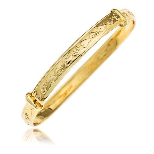 Braccialetto Battesimo Espansione Oro 9ct Bambini Regalo Compleanno Battesimo - Foto 2 di 8