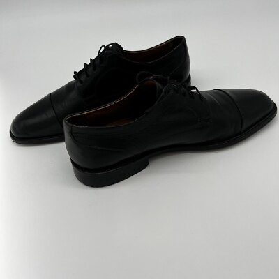 TASSO ELBA Black Men\'s Dress Shoe Size 10.5 Tasso Elba Mens Dress Shoes Black Leather Derby Size 10.5 D  main image 3