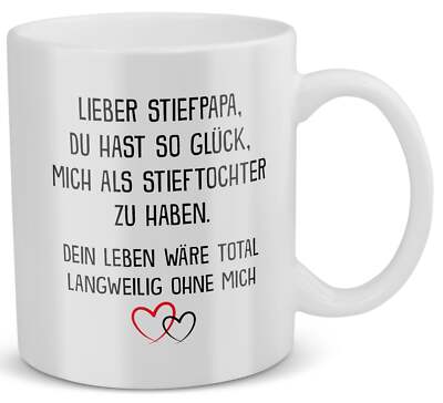 Stiefpapa Geschenk von Stieftochter Vatertag Bonuspapa Stiefvater Tasse Geburtst