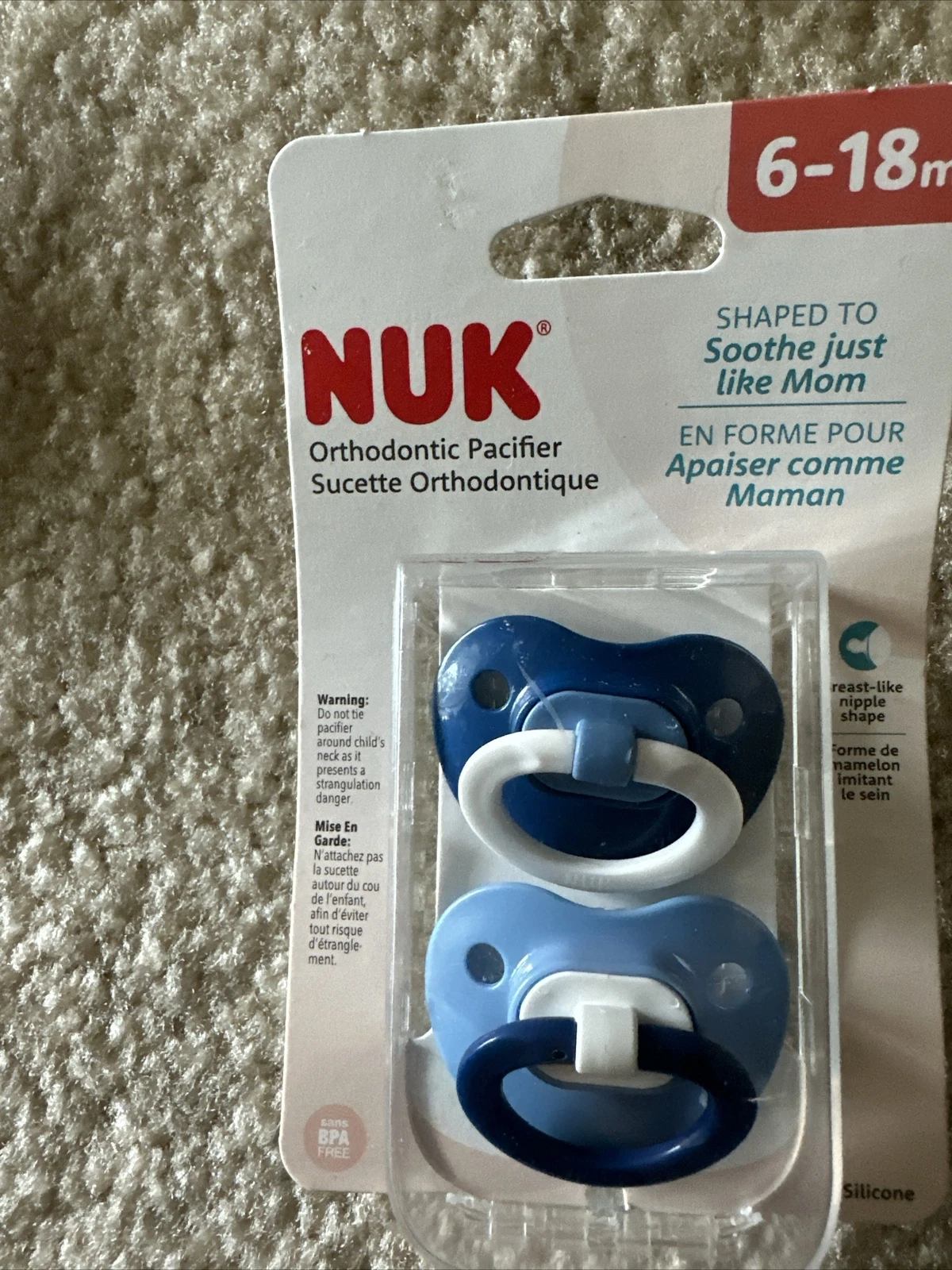 1 NUK Pacifier 6-18 months Silicone 2 pack Shaped to Soothe like Mom Pink New
Opens in a new window