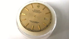 Genuine Vintage ROLEX DIAL yellow Date-Just 27.85mm diameter used Good Condition