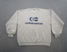 Vintage 90's North American Airlines Airways Spell Out Sweatshirt Size XL READ