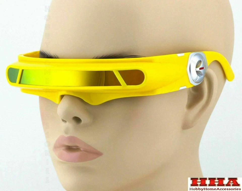 DISFRAZ ALIENÍGENA ESPACIAL Fiesta CÍCLOPES Robot Futurista ESCUDO ENVOLTURA GAFAS SOLARES Visera Foto 4 de 4